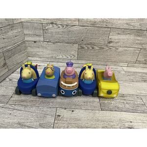 Peppa Pig ~ Vehicles / Cars w/ Figures - Lot Of 5